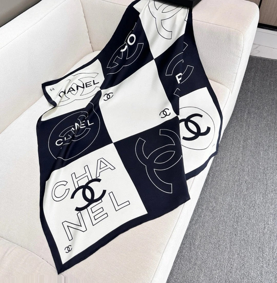 CHANEL 25S SCARF 90 IN SILK 730653 mysite