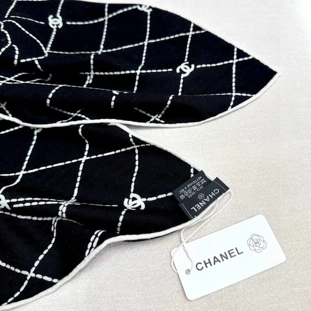 CHANEL 25S SCARF 140 IN CASHMERE SILK 727348 mysite