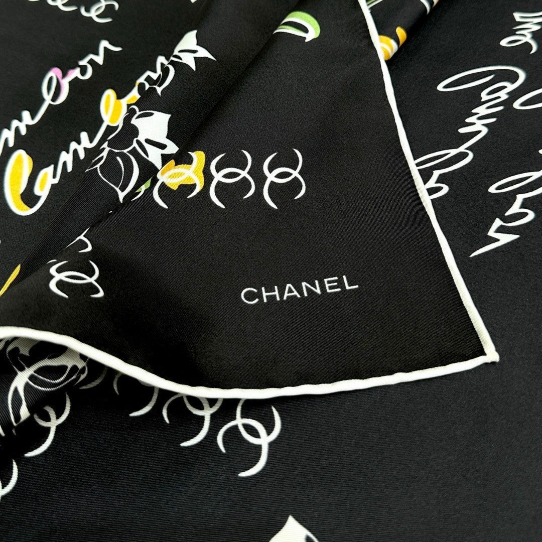 CHANEL 25S SCARF 90 IN SILK 735829 mysite