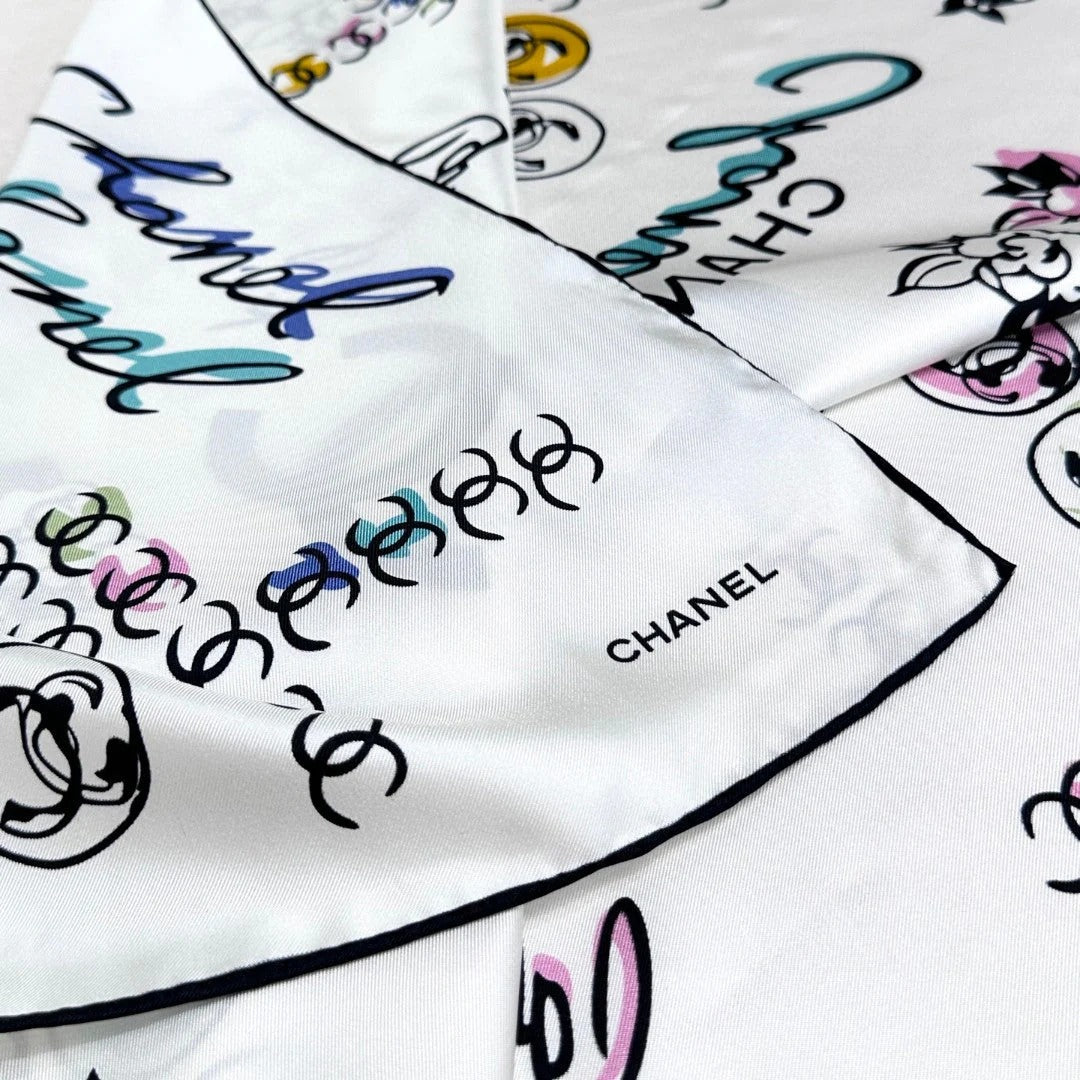 CHANEL 25S SCARF 90 IN SILK 735830 mysite