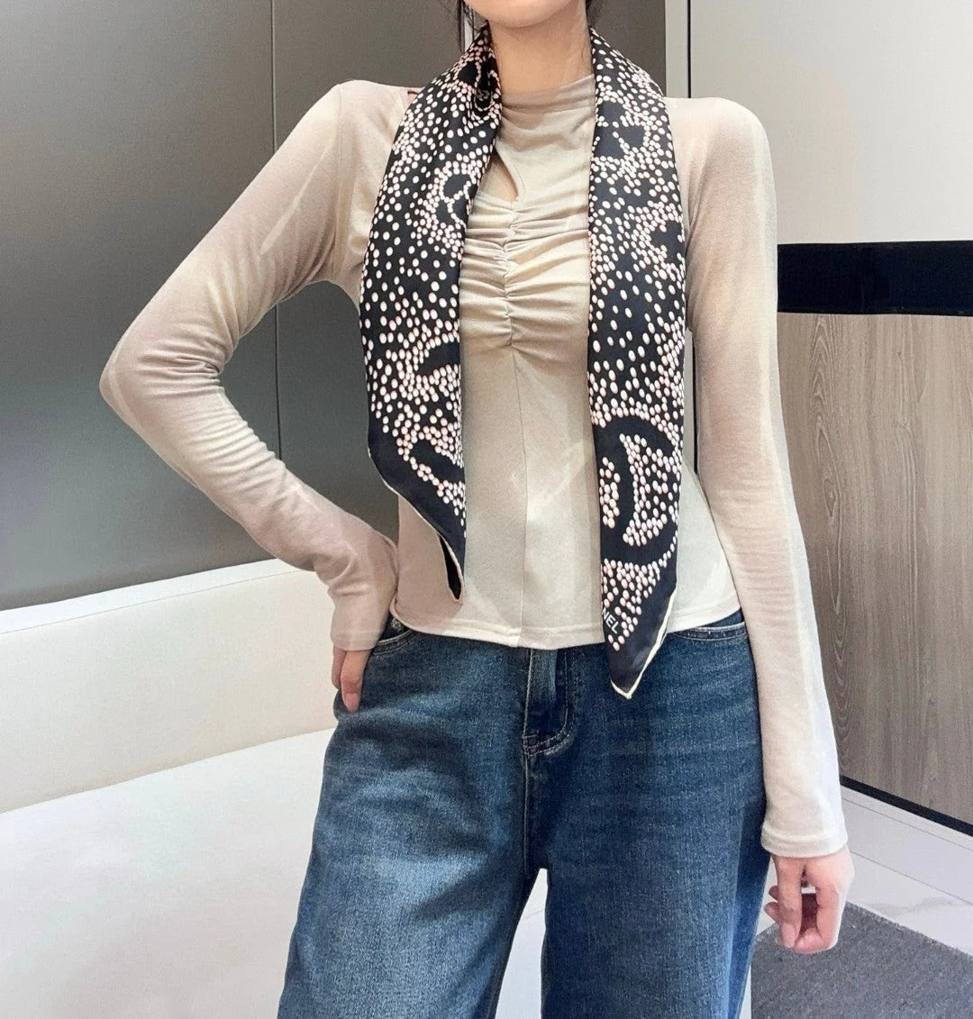 CHANEL 25S SCARF 90 IN SILK 724785 mysite