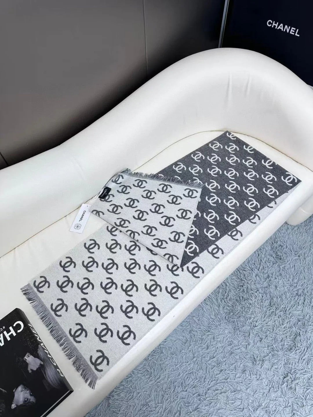 CHANEL 25S SCARF 180 IN CASHMERE WOOL 733941 mysite