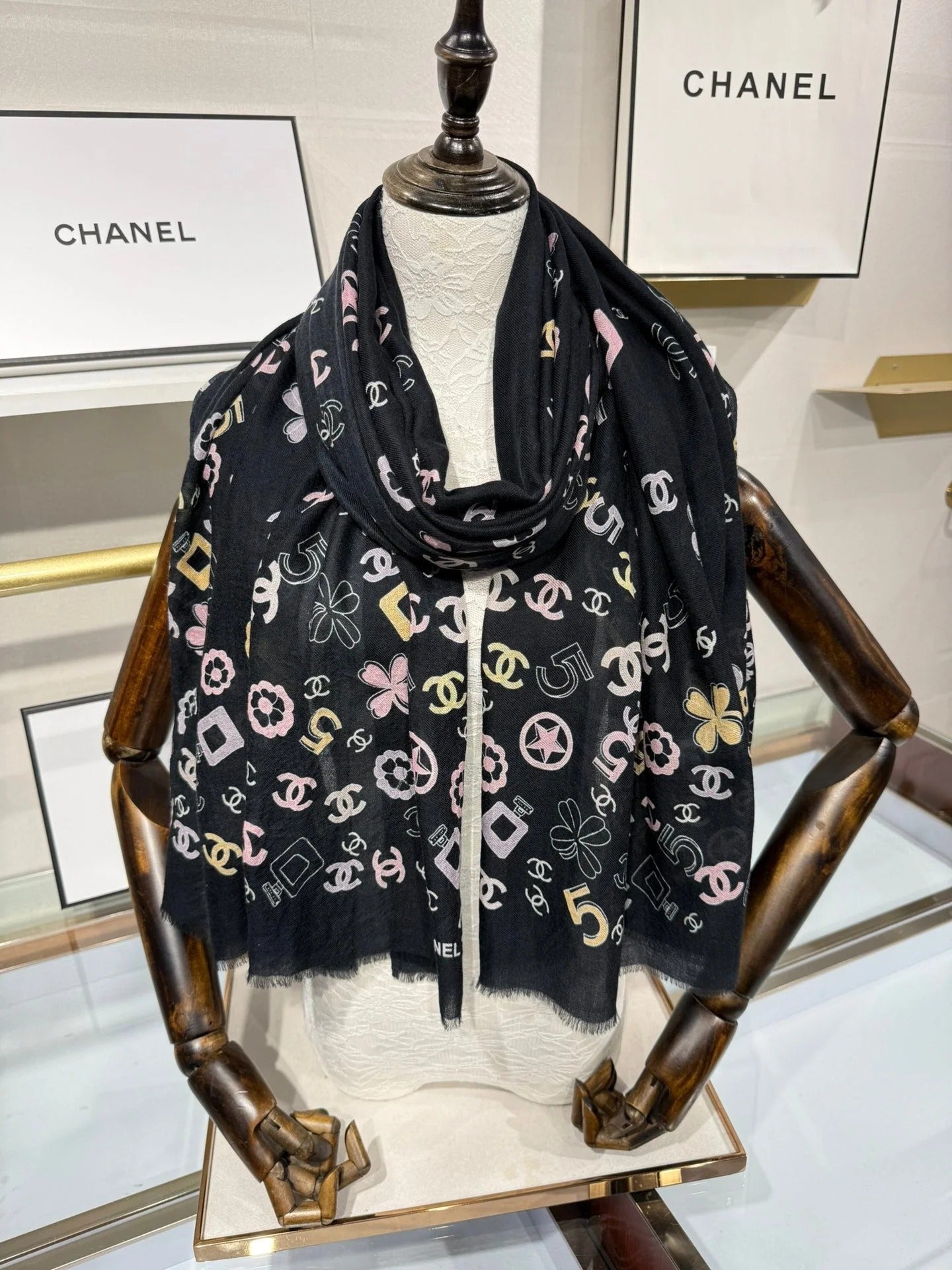 CHANEL 25S SCARF 200 IN CASHMERE 706597 mysite