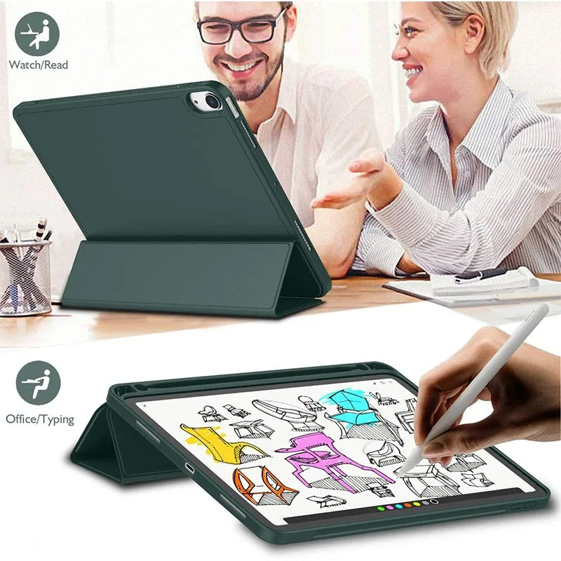 LEATHER FRESH SUMMER THEME PATTERN APPLE IPAD CASE WITH PENCIL HOLDER mysite