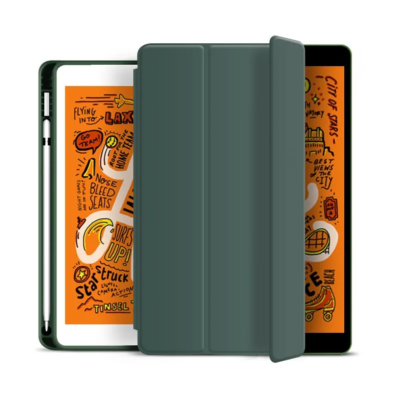 LEATHER FRESH SUMMER THEME PATTERN APPLE IPAD CASE WITH PENCIL HOLDER mysite