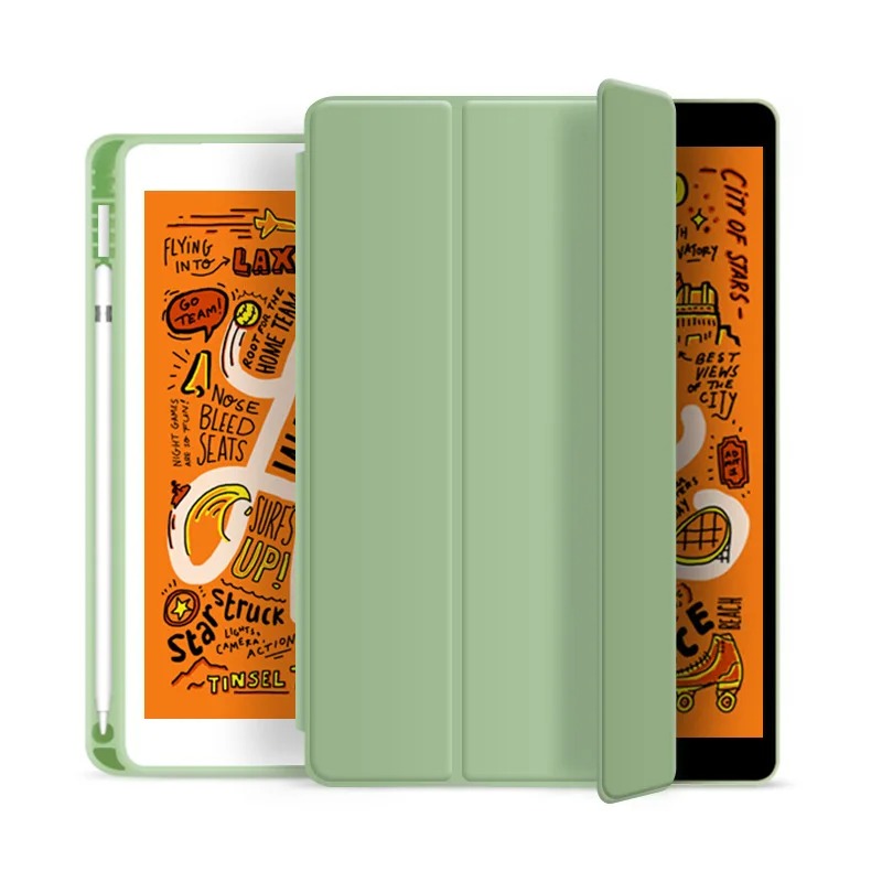 LEATHER FRESH SUMMER THEME PATTERN APPLE IPAD CASE WITH PENCIL HOLDER mysite