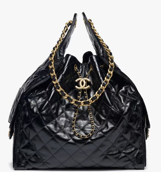 CC 25C Hobo Bags 40cm Black Calfskin mysite