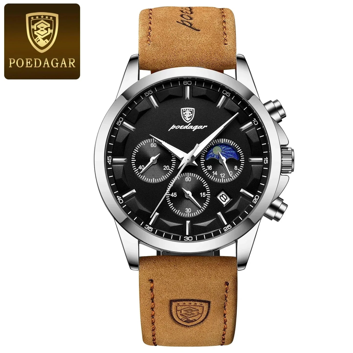 Poedagar ChronoLuxe Sport – Luxury Chronograph Quartz Watchs-1 mysite