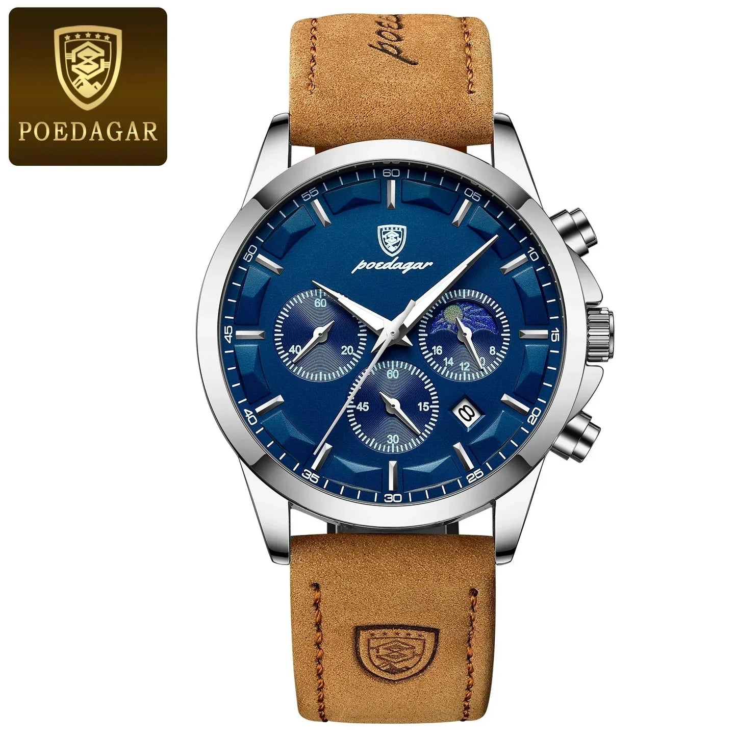 Poedagar ChronoLuxe Sport – Luxury Chronograph Quartz Watchs-1 mysite