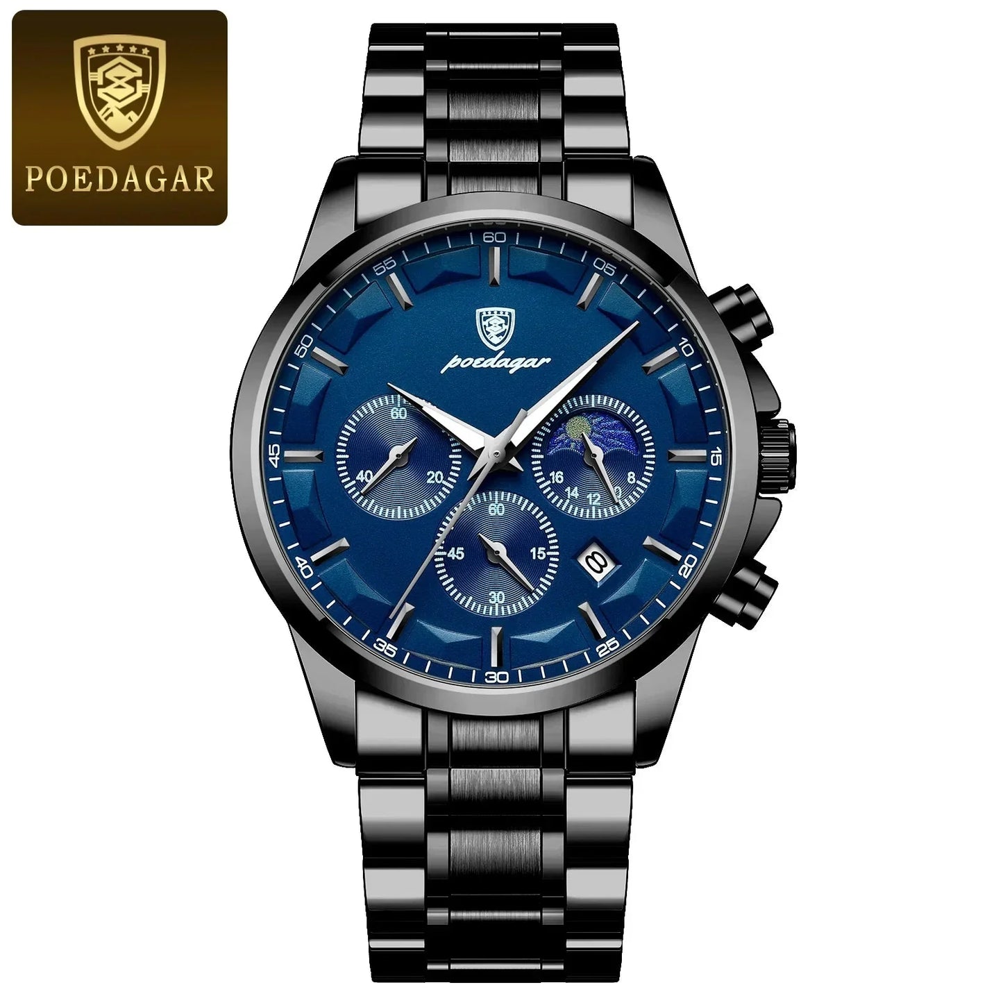 Poedagar ChronoLuxe Sport – Luxury Chronograph Quartz Watchs-1 mysite