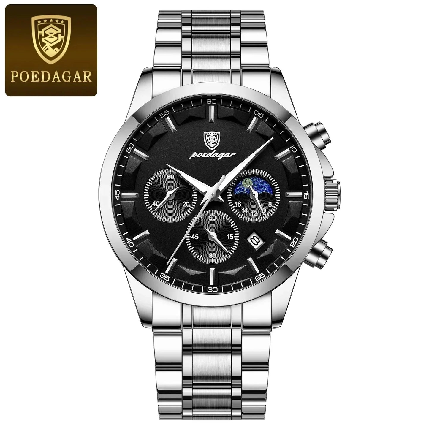 Poedagar ChronoLuxe Sport – Luxury Chronograph Quartz Watchs-1 mysite