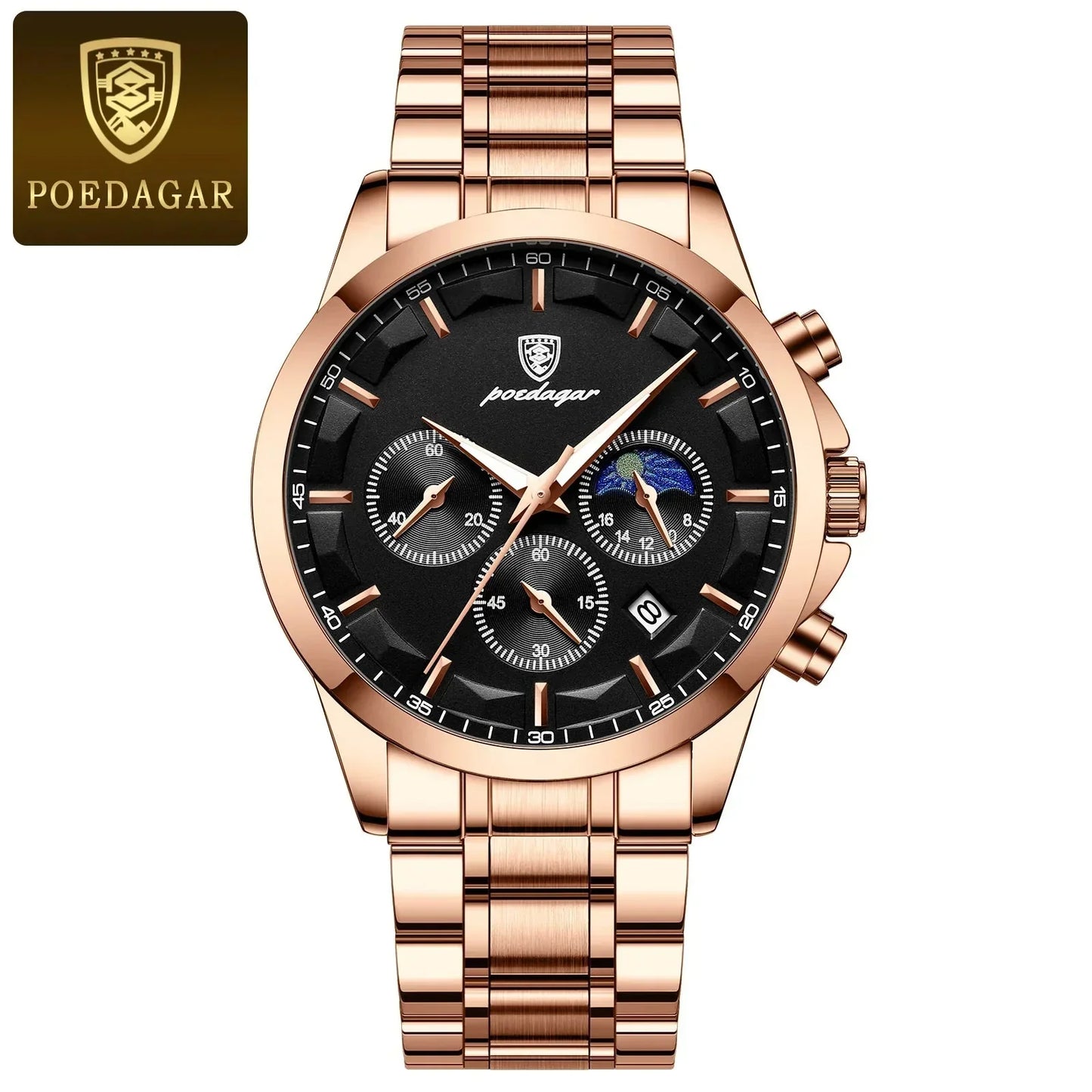 Poedagar ChronoLuxe Sport – Luxury Chronograph Quartz Watchs-1 mysite