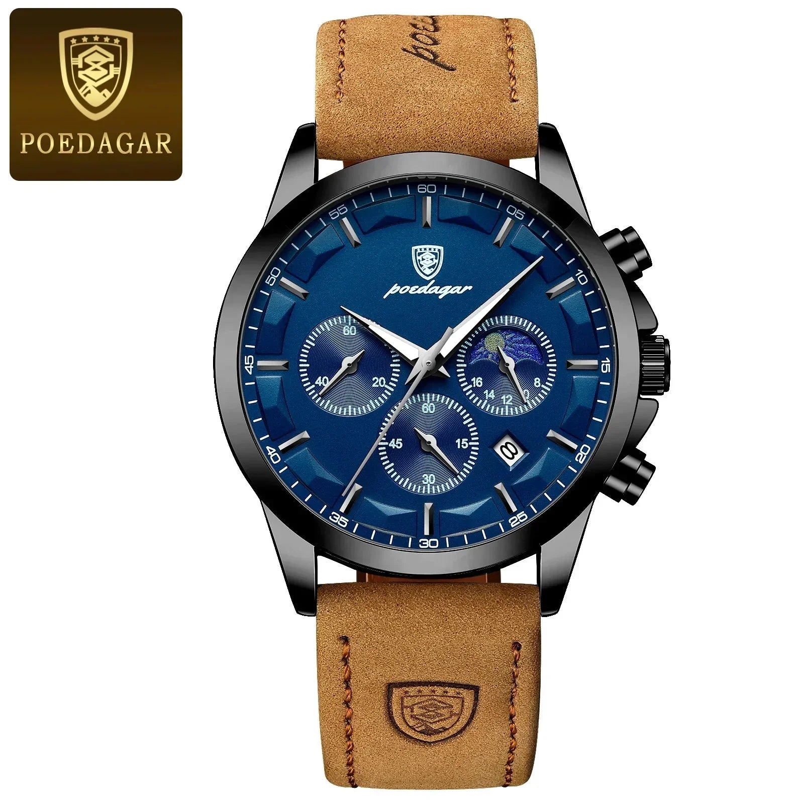 Poedagar ChronoLuxe Sport – Luxury Chronograph Quartz Watchs-1 mysite