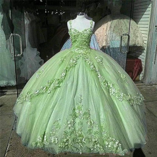 Ball Gown Sweet 16 Dress Princess Quinceanera Dresses Lace Appliques Sweet 15 Party Prom Ball Gownss mysite