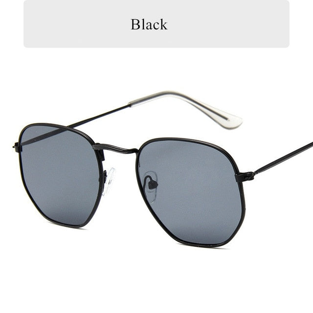 Oulylan Vintage Polygon Sunglasses Women Men Brand Metal Frame Sun Glasses Ladies UV400 Female Luxury Polygonal Sunglass Male mysite