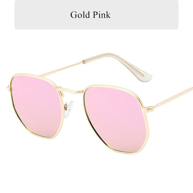 Oulylan Vintage Polygon Sunglasses Women Men Brand Metal Frame Sun Glasses Ladies UV400 Female Luxury Polygonal Sunglass Male mysite