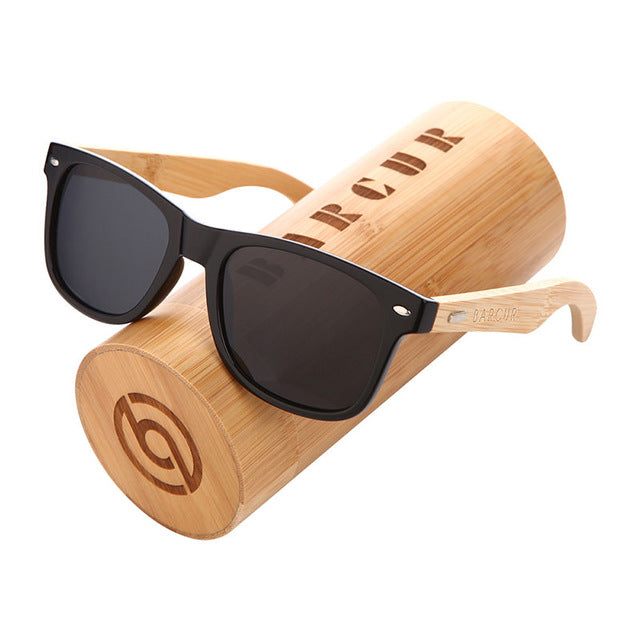BARCUR Polarized Bamboo Sunglasses Men Wooden Sun glasses Women Brand Original Wood Glasses Oculos de sol masculino mysite
