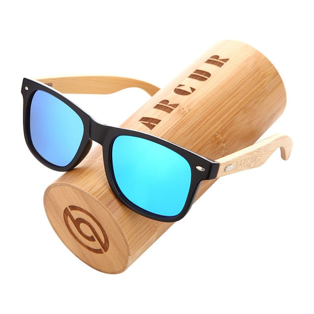 BARCUR Polarized Bamboo Sunglasses Men Wooden Sun glasses Women Brand Original Wood Glasses Oculos de sol masculino mysite