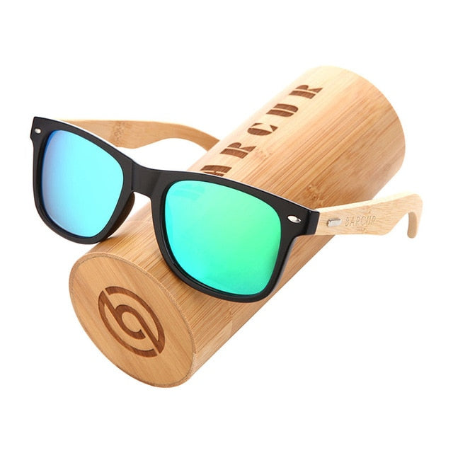 BARCUR Polarized Bamboo Sunglasses Men Wooden Sun glasses Women Brand Original Wood Glasses Oculos de sol masculino mysite