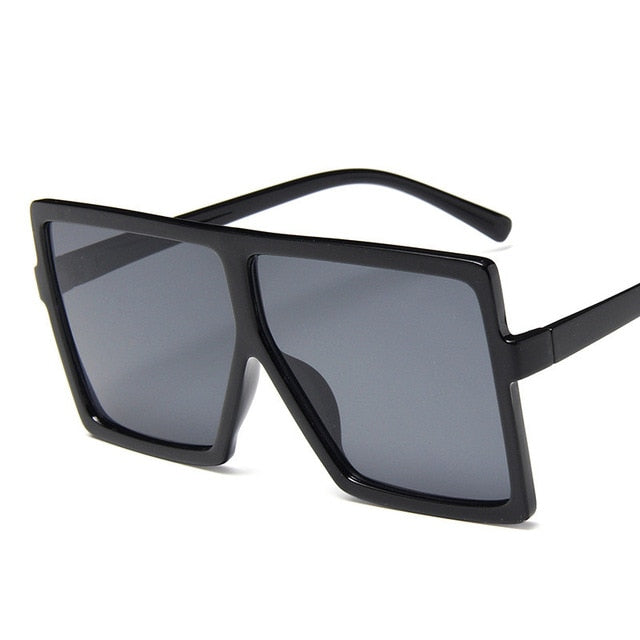 Plastic Oversized Women Sunglasses Square Brand Designer Big Frame Sunglasses For Female UV400 Sun Glasses oculos masculino mysite