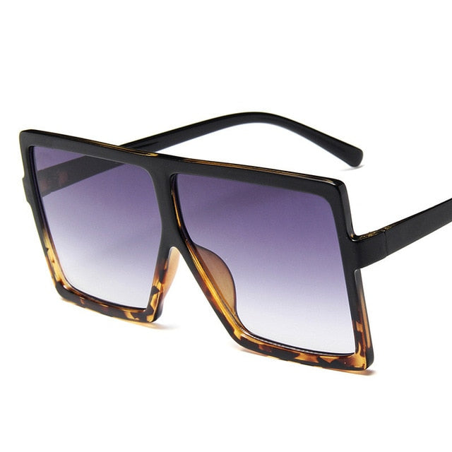 Plastic Oversized Women Sunglasses Square Brand Designer Big Frame Sunglasses For Female UV400 Sun Glasses oculos masculino mysite