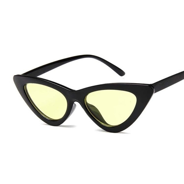 New Retro Fashion Sunglasses Women Brand Designer Vintage Cat Eye Black White Sun Glasses Female Lady UV400 Oculos mysite