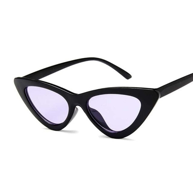 New Retro Fashion Sunglasses Women Brand Designer Vintage Cat Eye Black White Sun Glasses Female Lady UV400 Oculos mysite