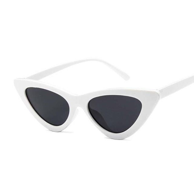 New Retro Fashion Sunglasses Women Brand Designer Vintage Cat Eye Black White Sun Glasses Female Lady UV400 Oculos mysite