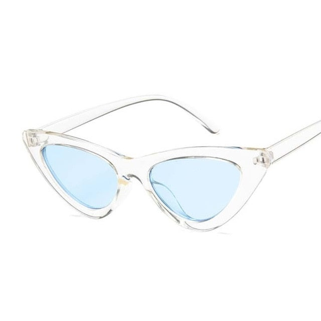 New Retro Fashion Sunglasses Women Brand Designer Vintage Cat Eye Black White Sun Glasses Female Lady UV400 Oculos mysite