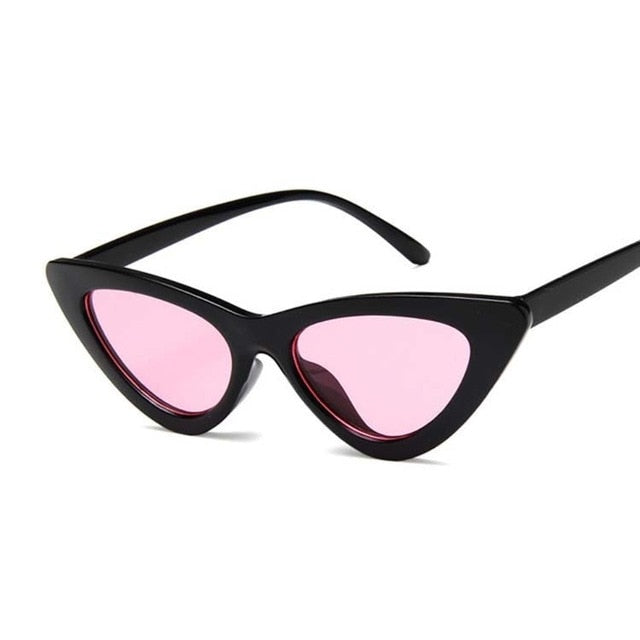 New Retro Fashion Sunglasses Women Brand Designer Vintage Cat Eye Black White Sun Glasses Female Lady UV400 Oculos mysite