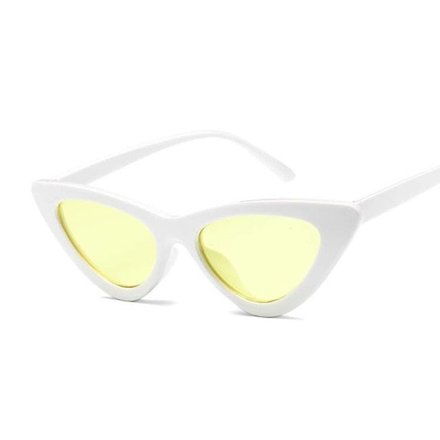 New Retro Fashion Sunglasses Women Brand Designer Vintage Cat Eye Black White Sun Glasses Female Lady UV400 Oculos mysite