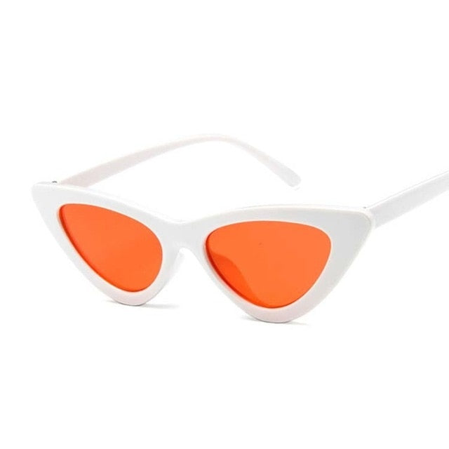 New Retro Fashion Sunglasses Women Brand Designer Vintage Cat Eye Black White Sun Glasses Female Lady UV400 Oculos mysite