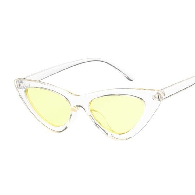 New Retro Fashion Sunglasses Women Brand Designer Vintage Cat Eye Black White Sun Glasses Female Lady UV400 Oculos mysite