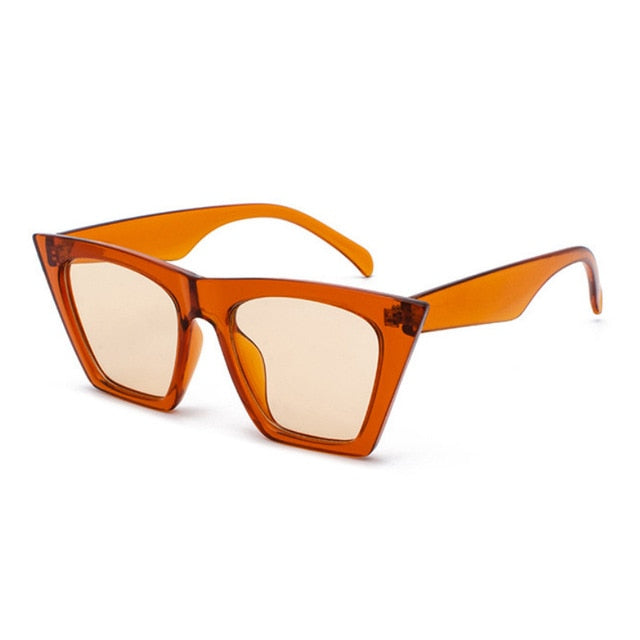 new brand sunglasses Square glasses  Personalized cat eyes Colorful sunglasses trend versatile sunglasses uv400 curtain mysite