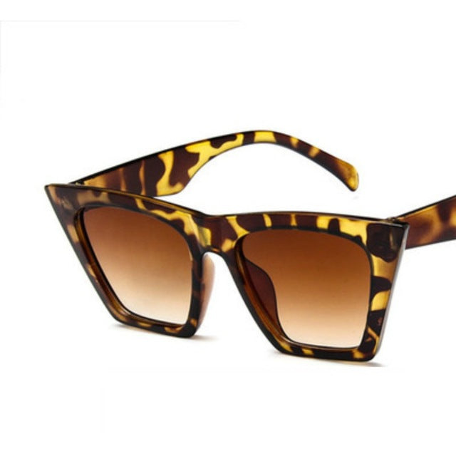 new brand sunglasses Square glasses  Personalized cat eyes Colorful sunglasses trend versatile sunglasses uv400 curtain mysite