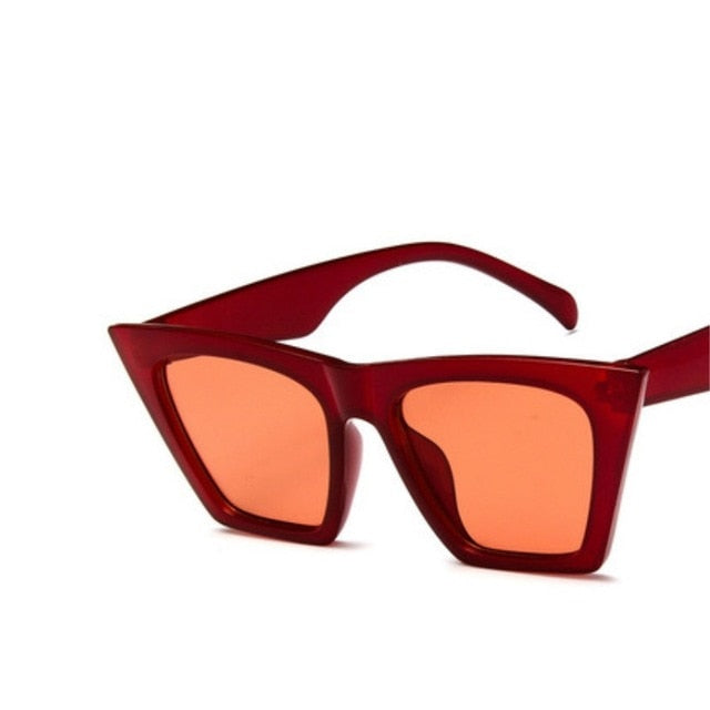 new brand sunglasses Square glasses  Personalized cat eyes Colorful sunglasses trend versatile sunglasses uv400 curtain mysite