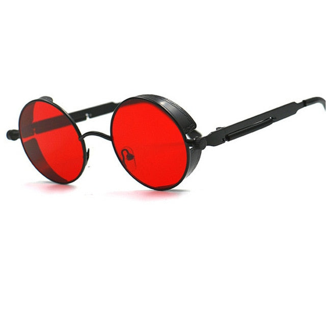 Metal Round Steampunk Sunglasses Men Women Fashion Glasses Brand Designer Retro Frame Vintage Sunglasses High Quality UV400 mysite