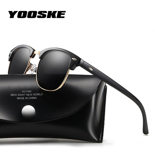 YOOSKE Polarized Sunglasses Women Men Classic Brand Designer Vintage Square Sun Glasses Driving Mirror UV400 for Auto Car mysite