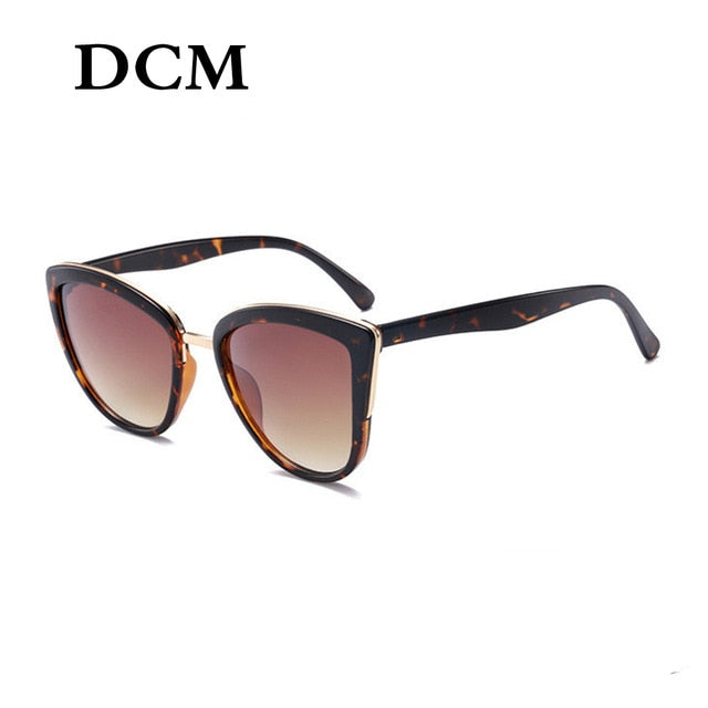 DCM Cateye Sunglasses Women Vintage Gradient Glasses Retro Cat eye Sun glasses Female Eyewear UV400 mysite