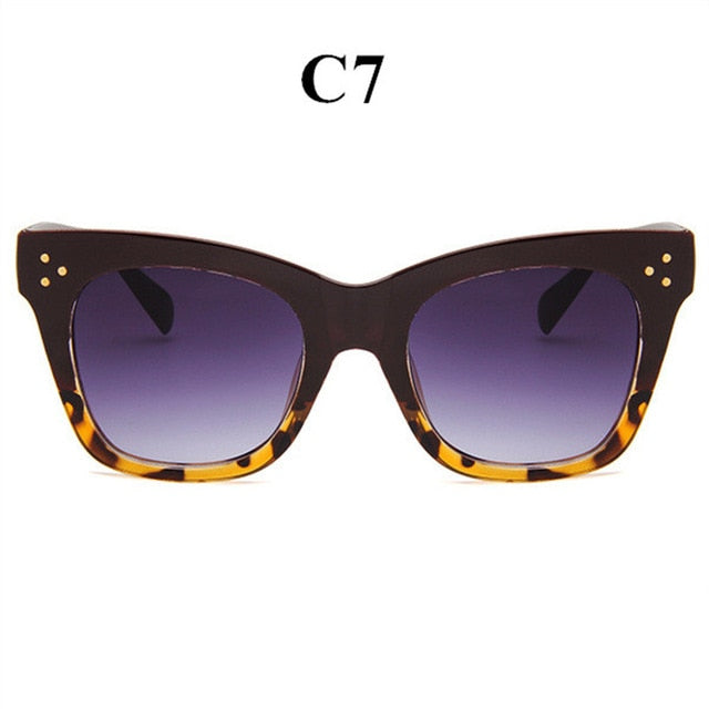 Oulylan Classic Cat Eye Sunglasses Women Vintage Oversized Gradient Sun Glasses Shades Female Luxury Designer UV400 Sunglass mysite