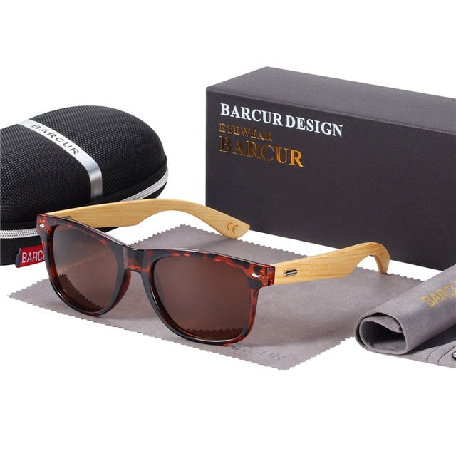 BARCUR Polarized Bamboo Sunglasses Men Wooden Sun glasses Women Brand Original Wood Glasses Oculos de sol masculino mysite