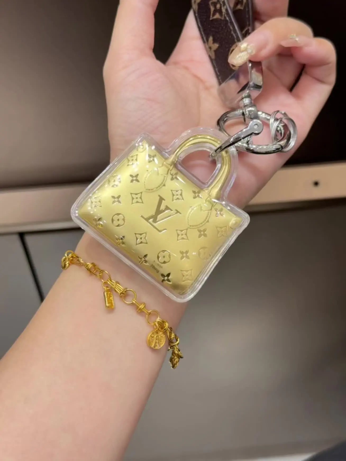 Schlüsselbeutel Gold -Mini -Tasche mysite