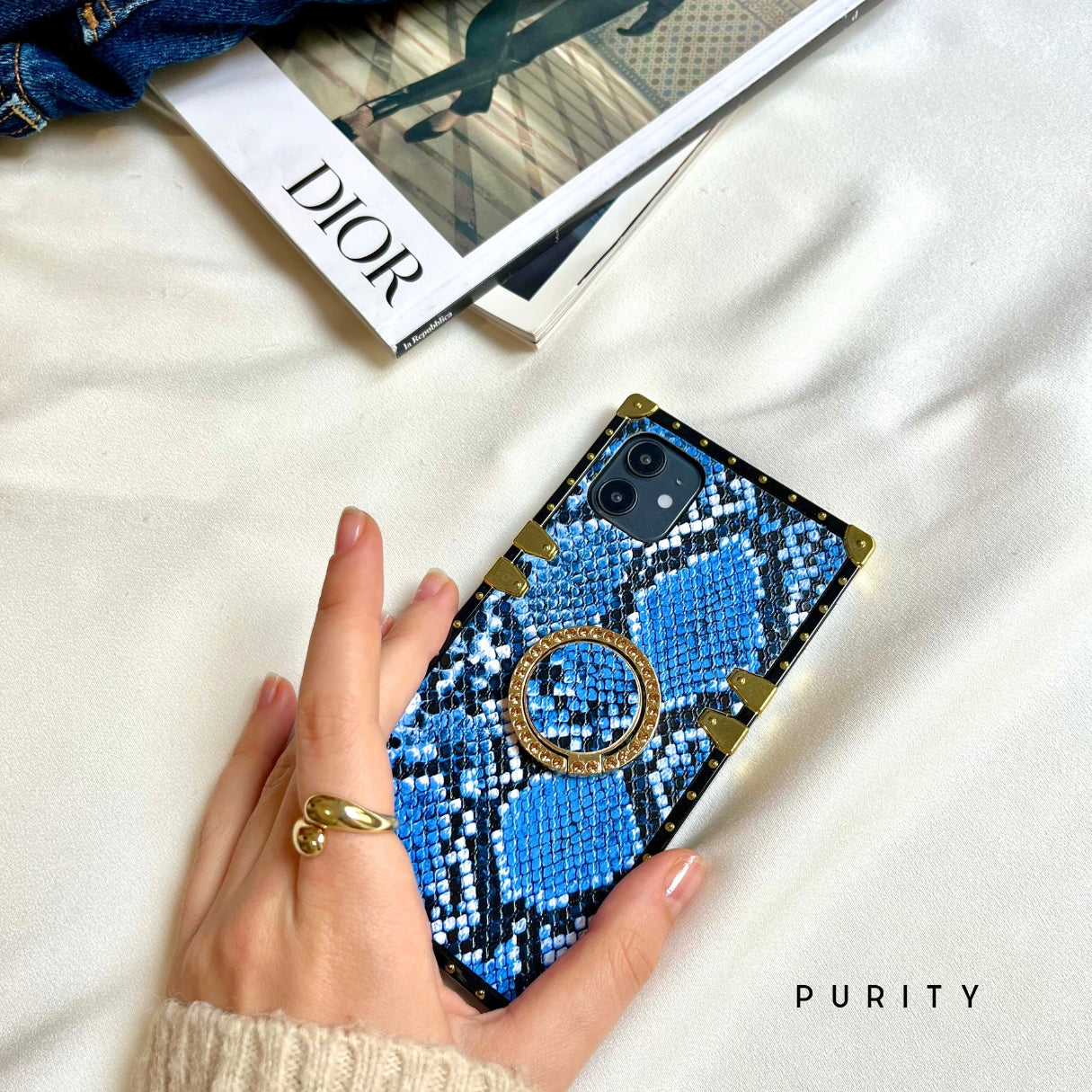 Samsung Case with Ring "Blue Rattlesnake" mysite