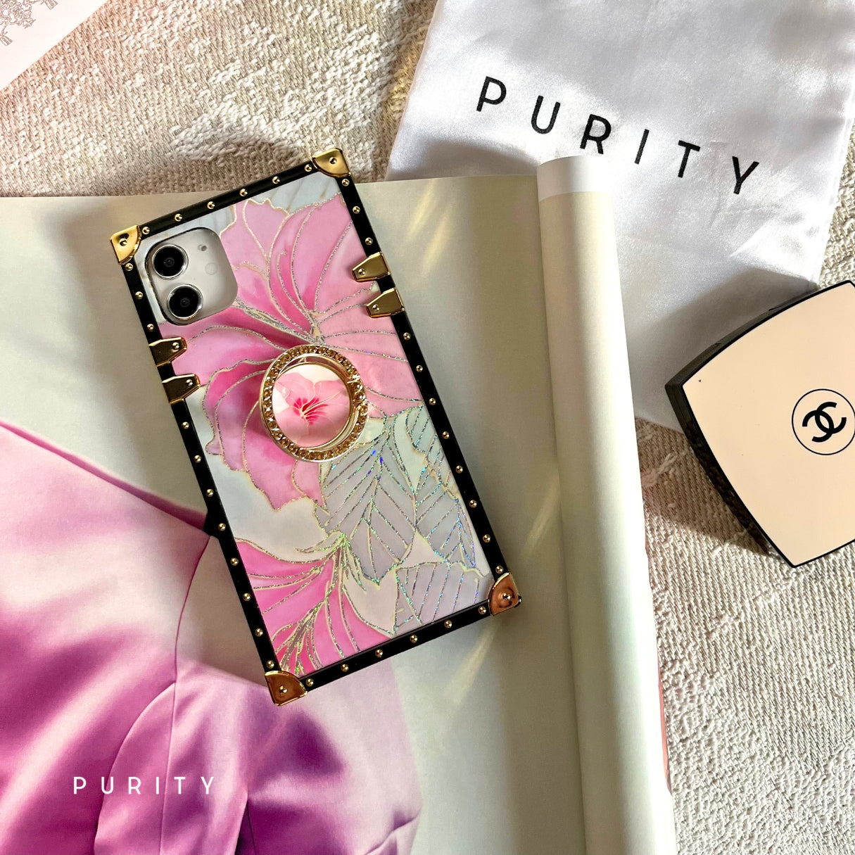 Samsung Case with Ring "Pink Hibiscus" mysite