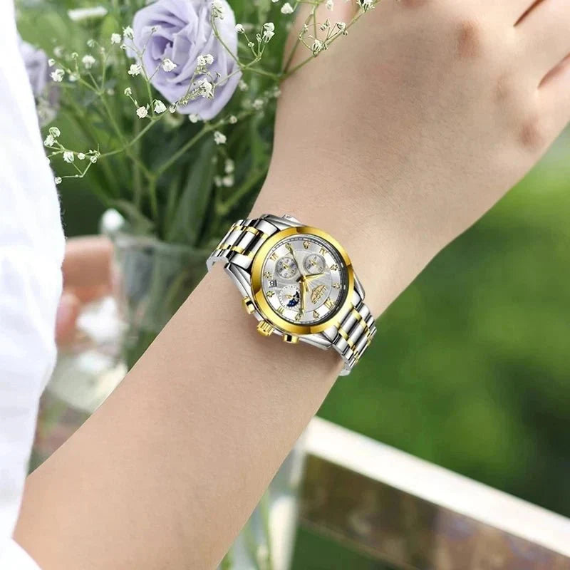 Shark & Sapphire Golden Radiance Luxury Women's Watchs-1 mysite