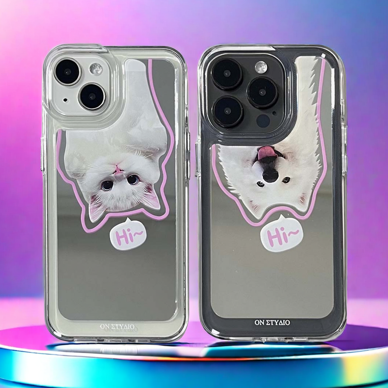 Mirror iPhone Case | Couple Cats & Dogs Hi (Buy 2 and get 50% off one) mysite
