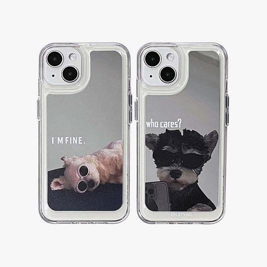 Mirror iPhone Case | Couple Dogs I Am Fine (Buy 2 and get 50% off one) mysite