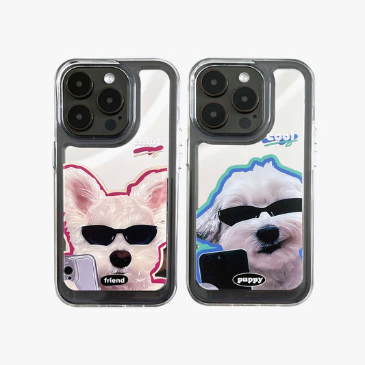 Mirror iPhone Case | Couple Dogs Self-Timer (Buy 2 and get 50% off one) mysite