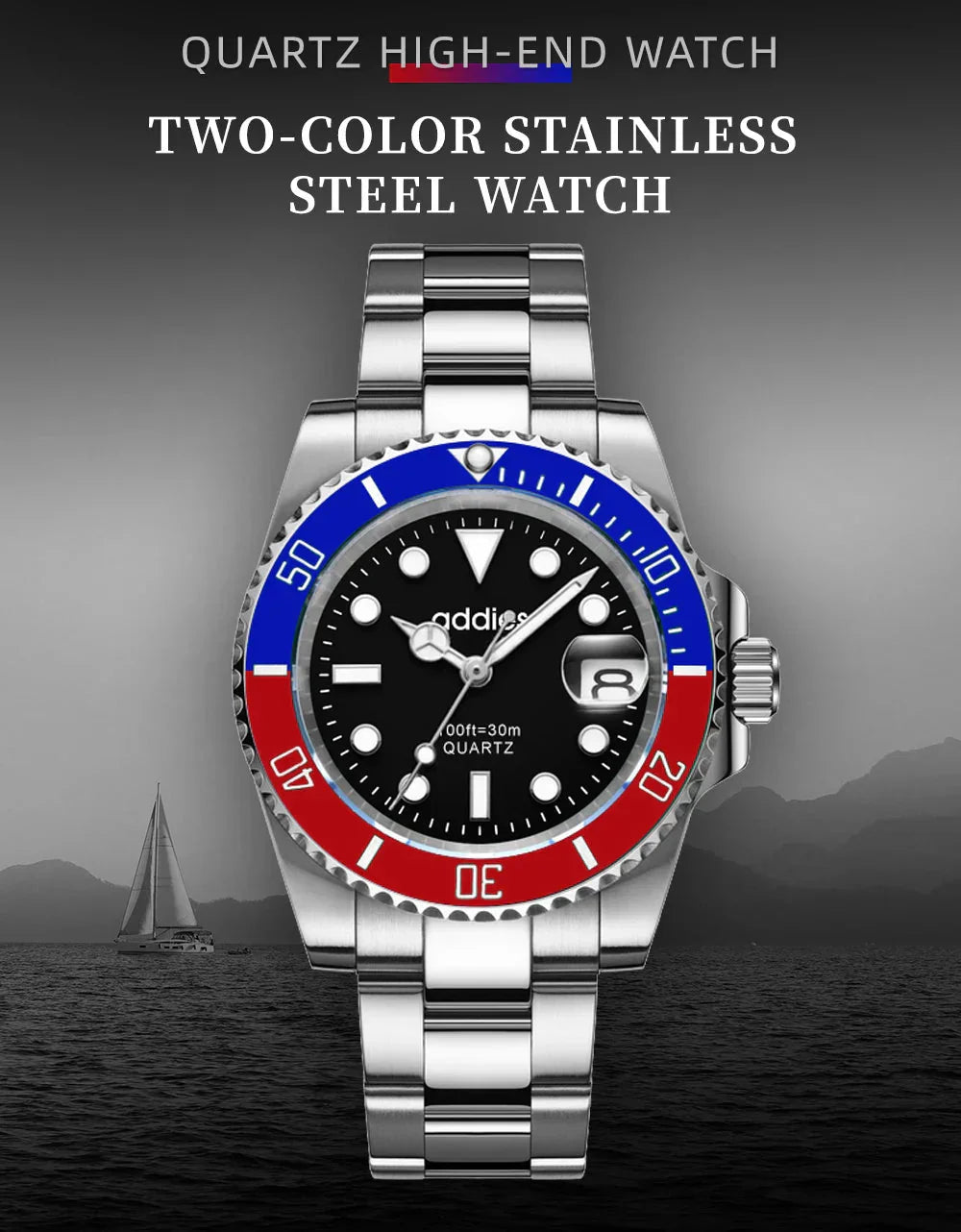 TitanX Elite Men's Quartz Sport Watch – Luxury 30M Waterproof Stainless Steel Dive Timepiece | Relógio Masculinos-1 mysite