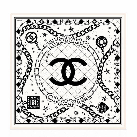 Elegant women's square silk scarf mysite